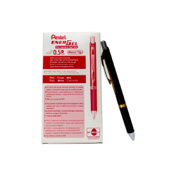 قلم بنتل اينر جيل -  احمر - Pentel Ener gel Permanent , BLP75-B , 0.5 Red  