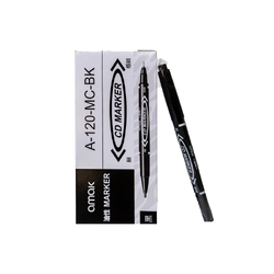 قلم اماك برأسين ثابت اسود Amak permanent pen  